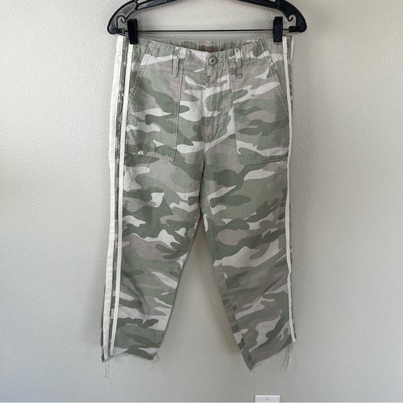 MOTHER The Shaker Chop Crop Fray Pant Desert Camo Print Casual Women’s 29 - Picture 2 of 12